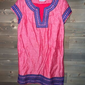 Vineyard Vines Size 6 Women’s Knee Length Dress Blue Embroidered